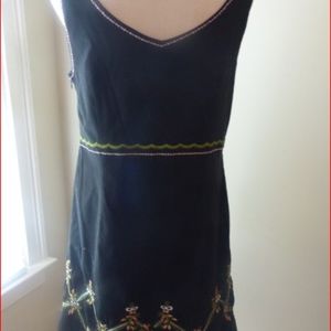 Nikki Valenti Black Cotton Sleeveless Dress Sz 12